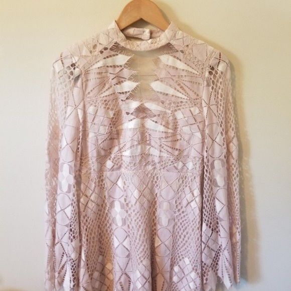 Free People Deco Lace Mini Dress | Ivory Combo - Picture 5 of 12